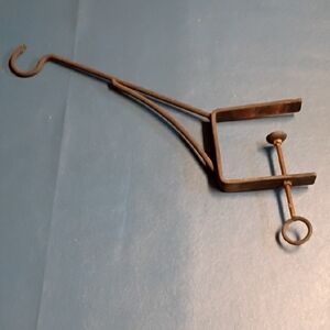 Estate Rustic Black Metal Hook Outside Plant Hook, Bird Feeder Signage